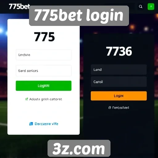 Análise da interface do 775bet login